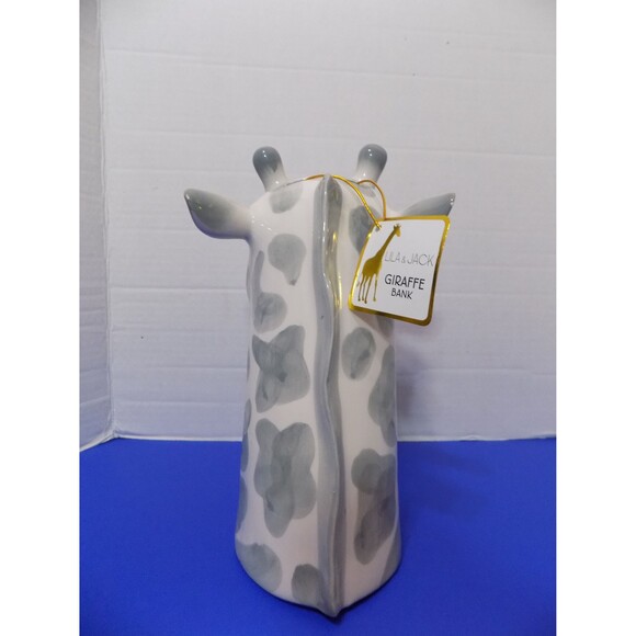 New Ceramic Giraffe Figurine Piggy Bank By Lila & Jack New York - Picture 5 of 7